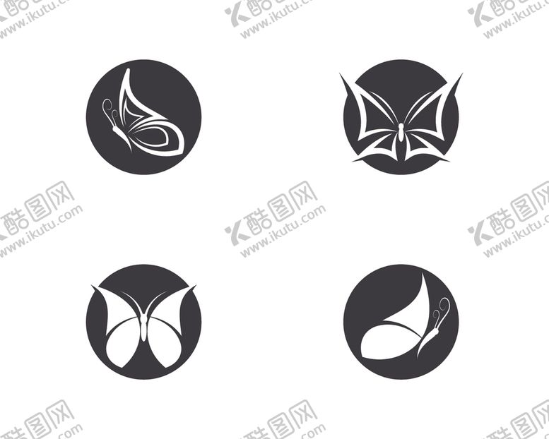 编号：63439809300024084733【酷图网】源文件下载-抽象蝴蝶图标