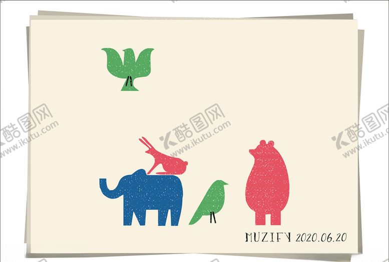 编号：22951410070752377523【酷图网】源文件下载-彩色动物剪影画册