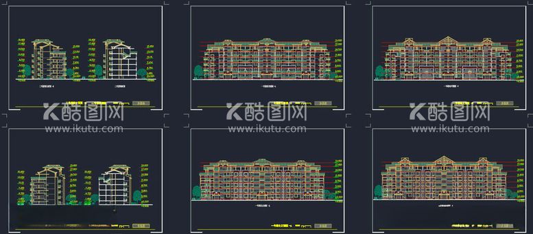 编号：15812012161446283623【酷图网】源文件下载-小高层住宅建筑设计CAD施工图