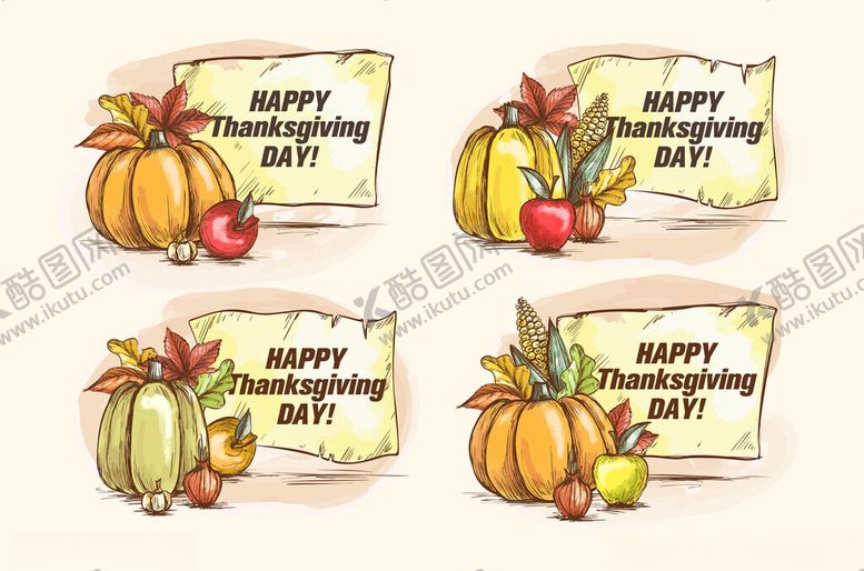 编号：17081901042025366991【酷图网】源文件下载-秋季丰收主题装饰图案