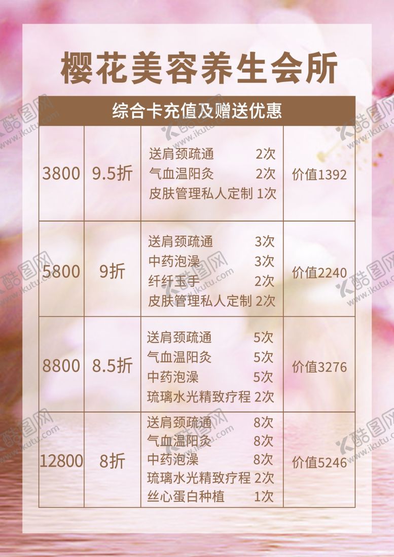 编号：45445801202345501952【酷图网】源文件下载-美容店价格牌