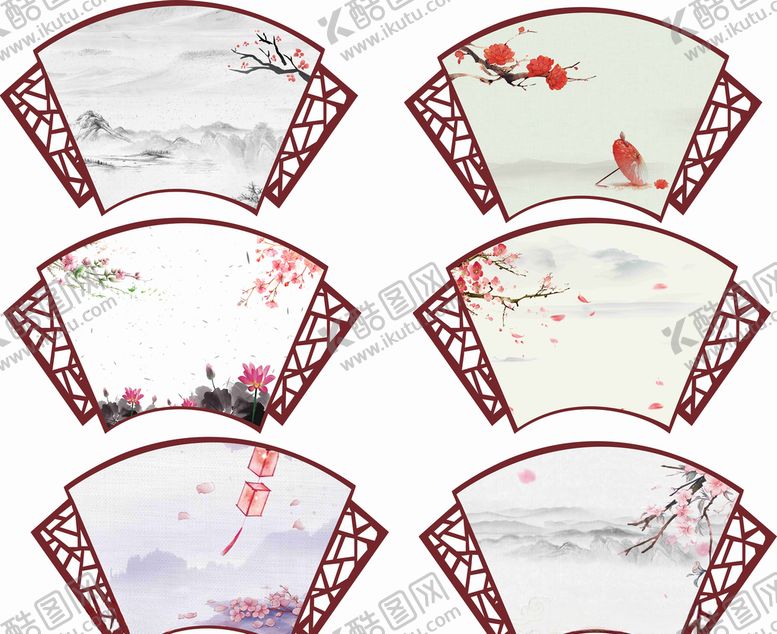 编号：59949110101343476700【酷图网】源文件下载-古风扇形
