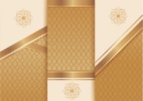 金色镂空图案华丽民族风花纹