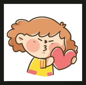 卡通女孩头像漫画素材