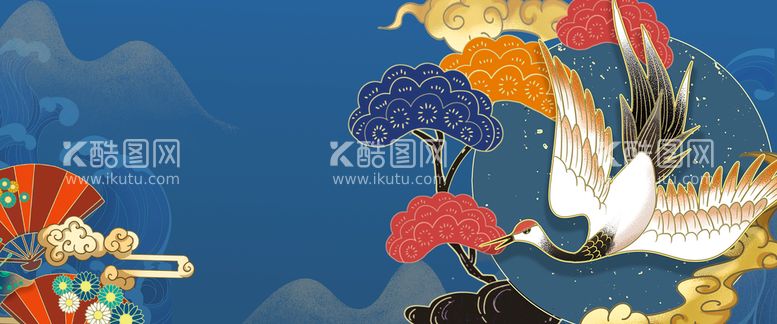 编号：89275410240835599768【酷图网】源文件下载-手绘国潮风展板背景