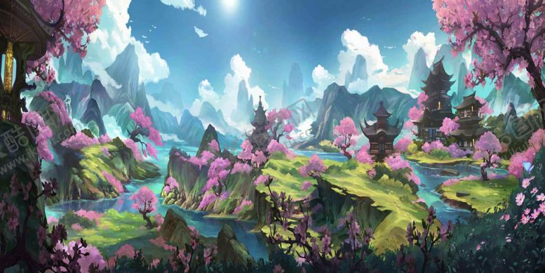 编号：91591609180203104190【酷图网】源文件下载-华灯初上古风场景