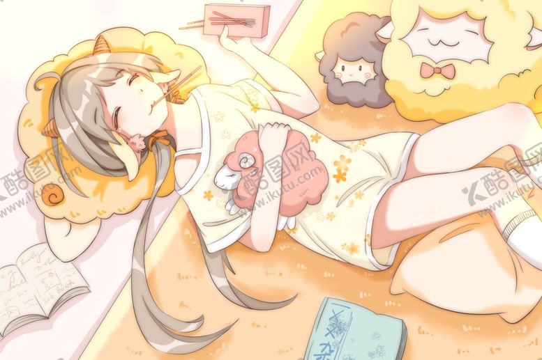 编号：70720109232253377277【酷图网】源文件下载-夏季少女人物清新插画卡通素材