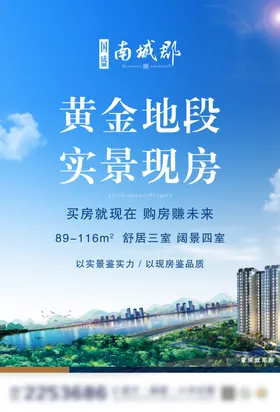 地产现房实景系列海报