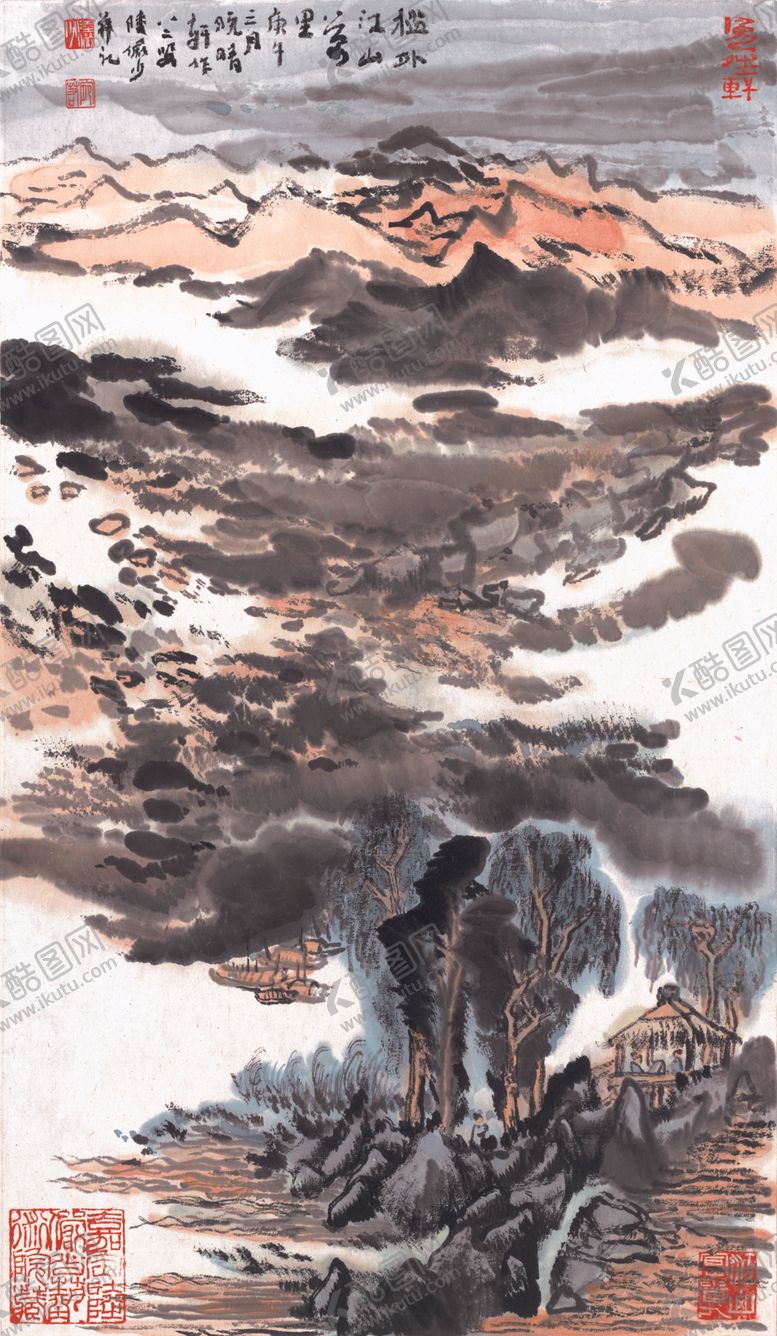 编号：70404809250849125386【酷图网】源文件下载-水墨山水国画风景