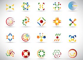 多彩创意几何图形集合