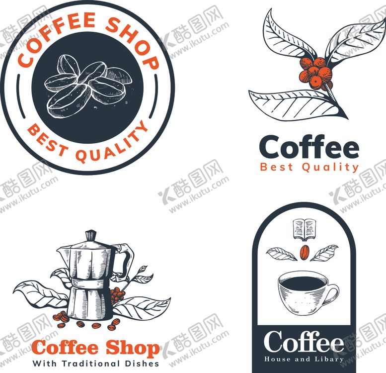 编号：54133309271030478817【酷图网】源文件下载-咖啡豆元素标志