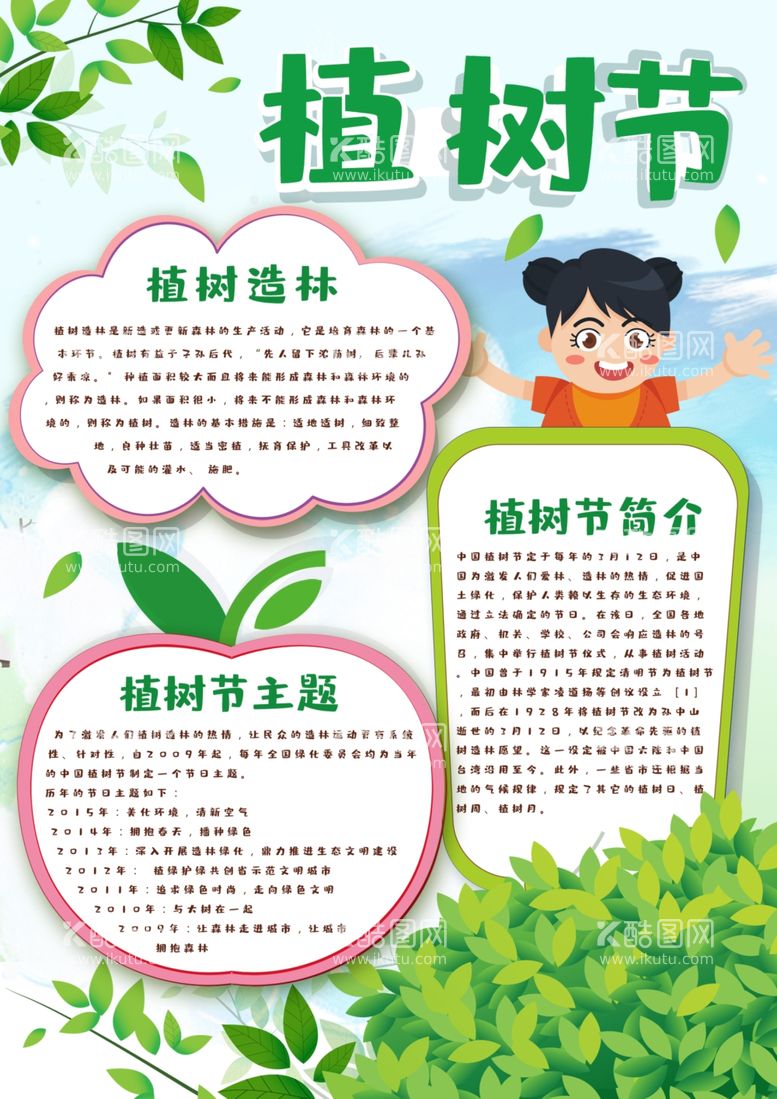 编号：99165612040053462904【酷图网】源文件下载-植树节手抄报