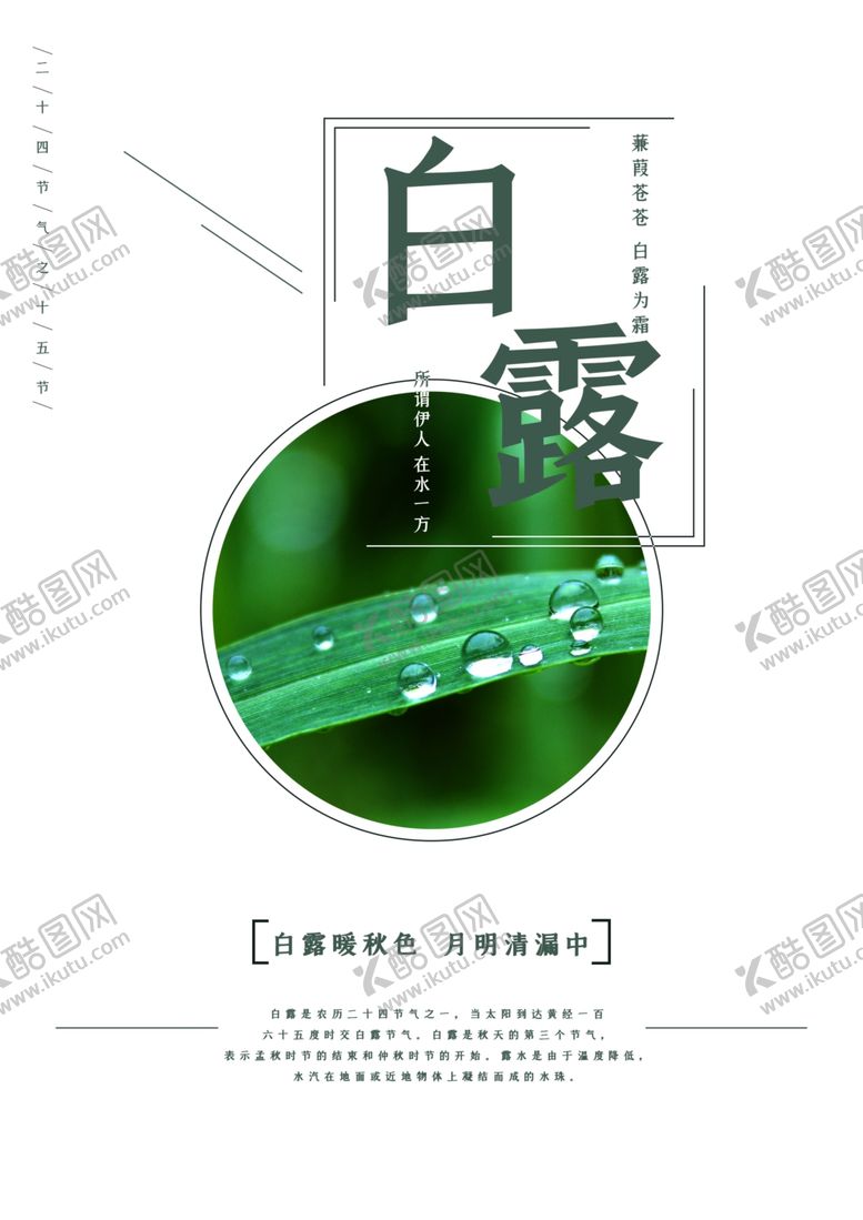 编号：90498909250656555432【酷图网】源文件下载-白露