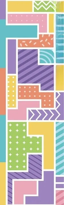 多彩几何图案拼接背景