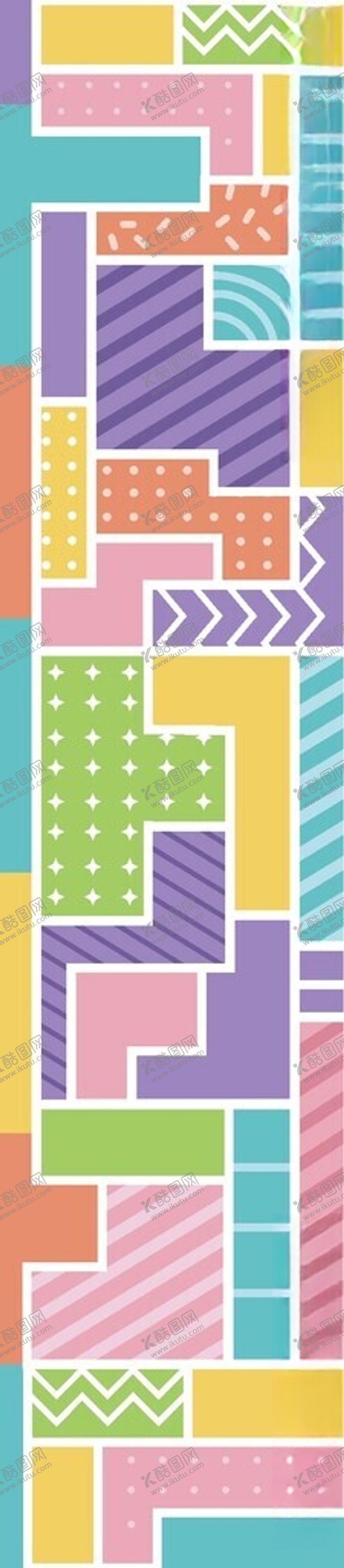 编号：30033004091515342156【酷图网】源文件下载-多彩几何图案拼接背景