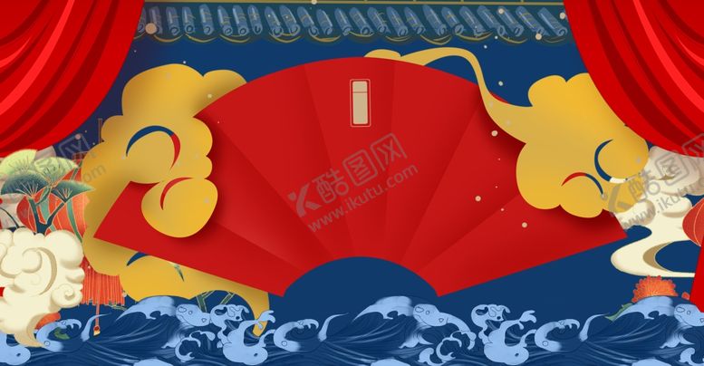 编号：77245806250128377312【酷图网】源文件下载-折伞中国风喜庆新年春节背景