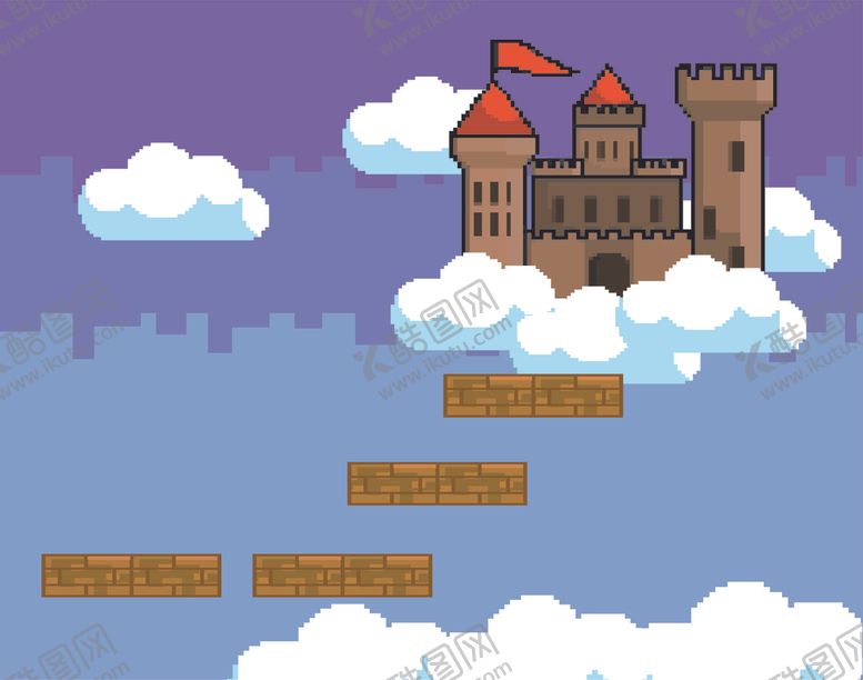 编号：48753110040332413239【酷图网】源文件下载-复古像素风游戏场景插画