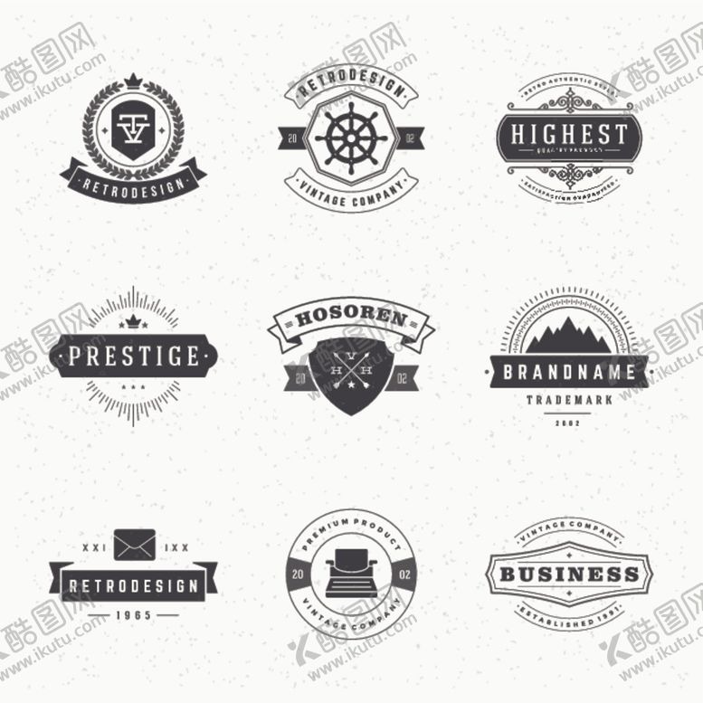 编号：43755710310611413831【酷图网】源文件下载-复古徽标