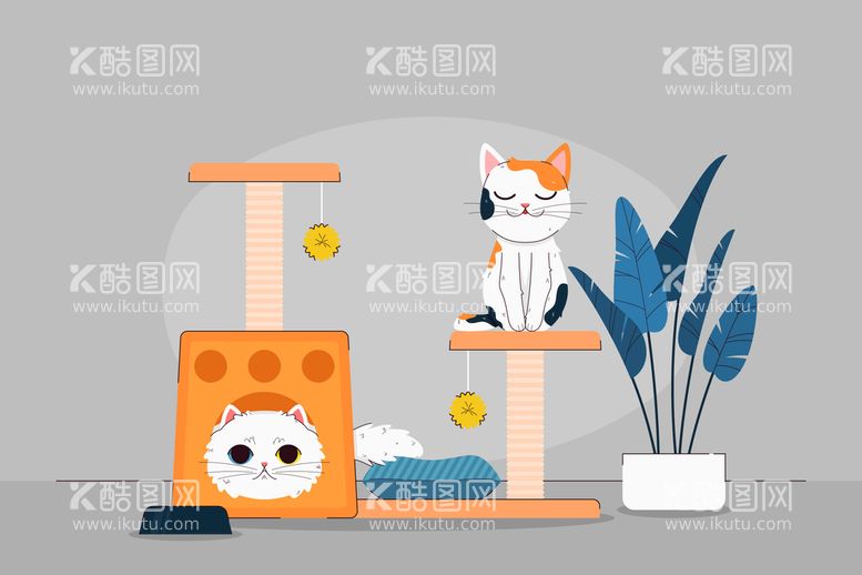 编号：13056110270033295511【酷图网】源文件下载-可爱猫猫背景