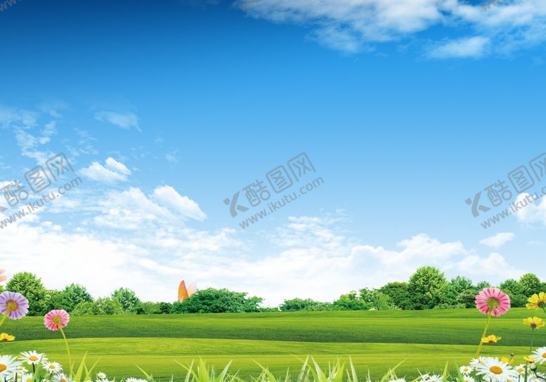 编号：64792501270727273020【酷图网】源文件下载-蓝天白云草地