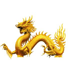 中国风金色龙元素二月二大气凤