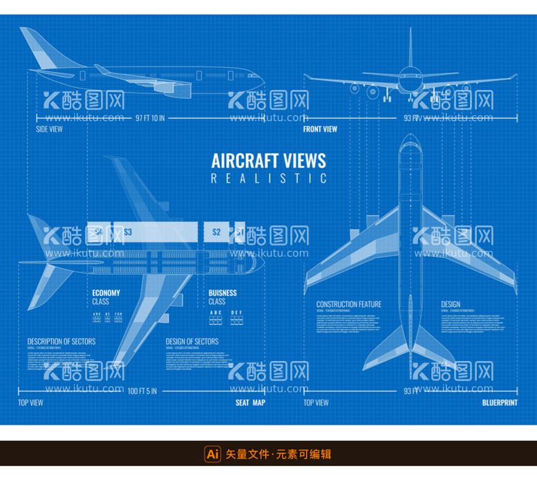 编号：29212810160535086297【酷图网】源文件下载-飞机机械线框图