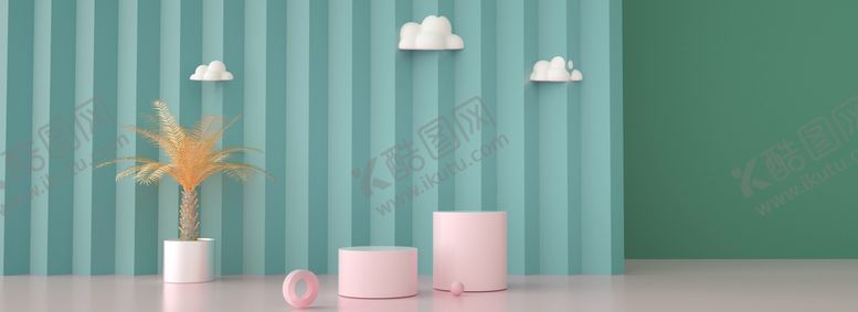 编号：46472002151524211113【酷图网】源文件下载-c4d模型psd格式电商展台