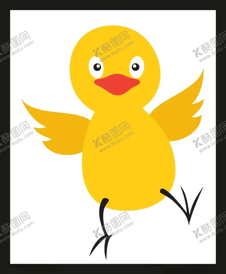 编号：97358802222222498139【酷图网】源文件下载-手绘线描小鸭