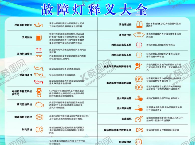 编号：28473210291946107464【酷图网】源文件下载-故障灯释义大全
