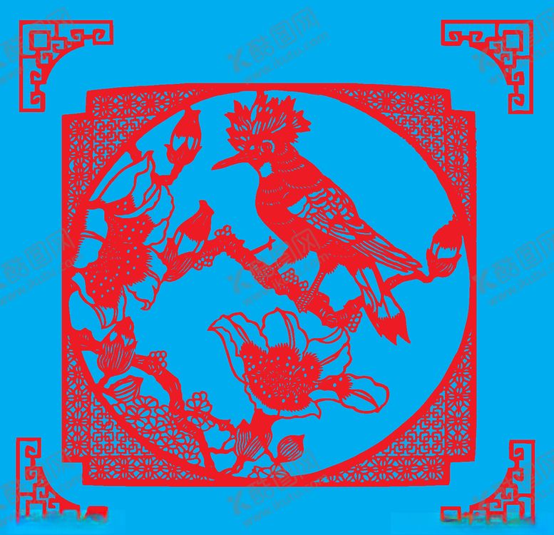 编号：72772110091508164403【酷图网】源文件下载-花鸟剪纸