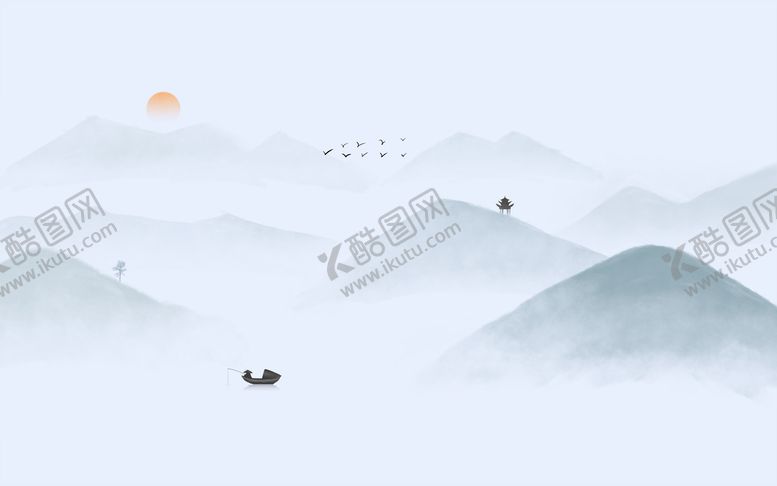 编号：78093409160540101829【酷图网】源文件下载-山水画PS分层