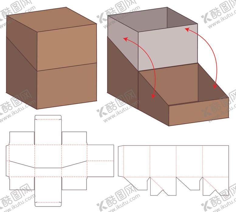 编号：21433709161649079964【酷图网】源文件下载-包装盒刀模图