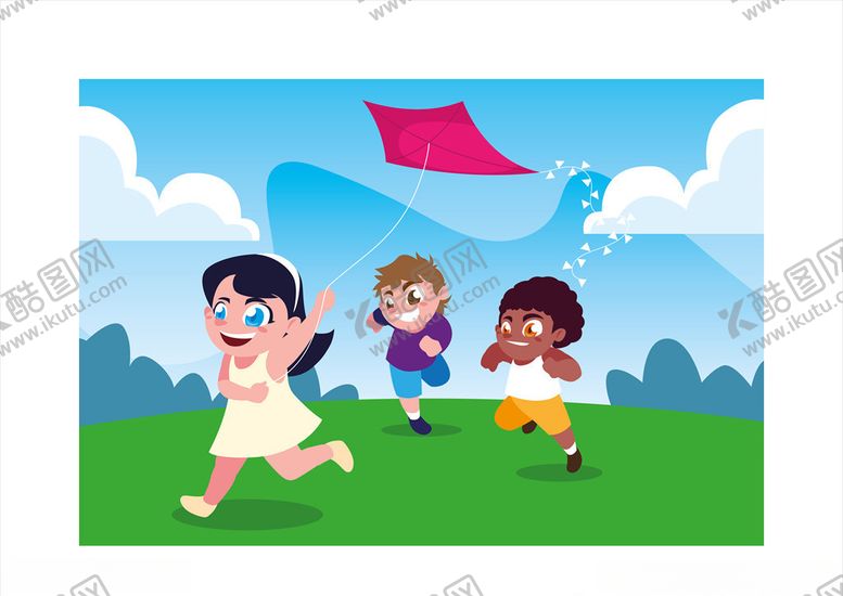 编号：61780810040807598962【酷图网】源文件下载-放风筝