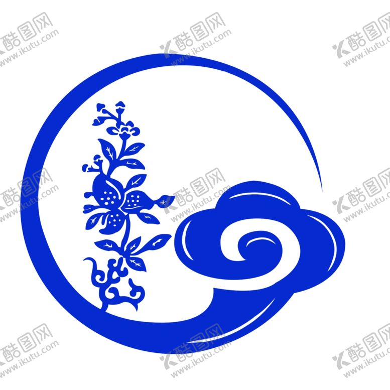 编号：59302612182235218655【酷图网】源文件下载-中式青花瓷图样