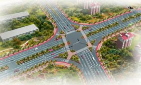 大巷路道路绿化景观效果图