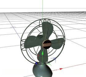 C4D模型电风扇