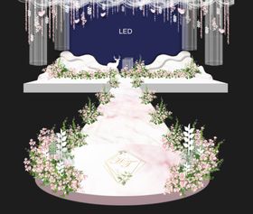 粉色大理石婚礼背景