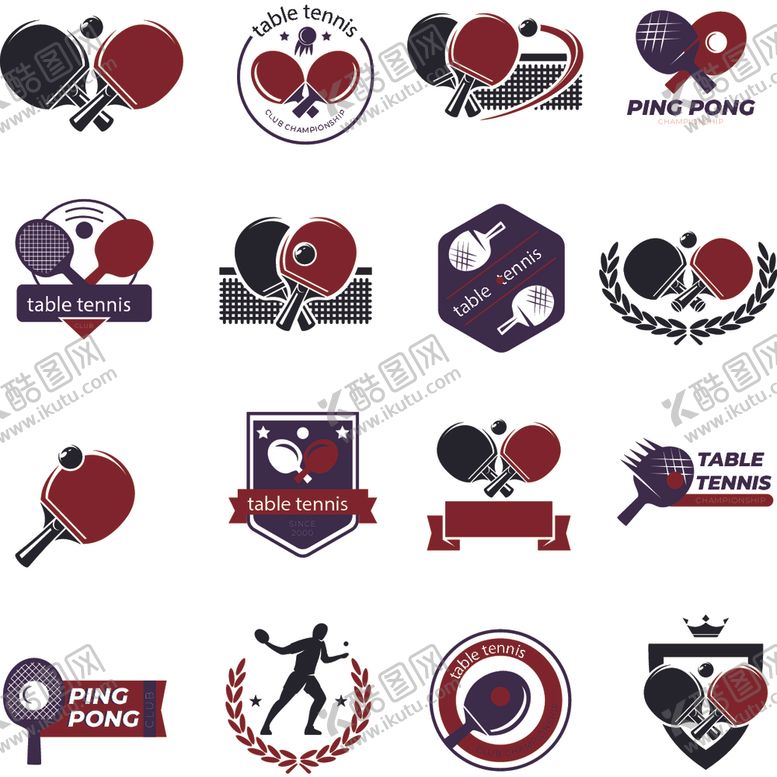 编号：11588510311545214824【酷图网】源文件下载-乒乓球图标