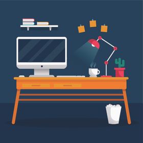办公桌插图