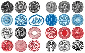 圆形花边圆形边框花边花纹