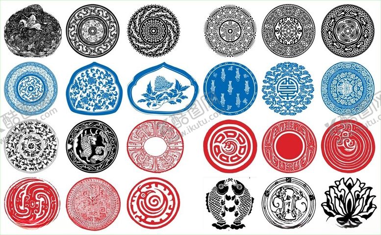 编号：86498711020357304591【酷图网】源文件下载-圆形花边圆形边框花边花纹