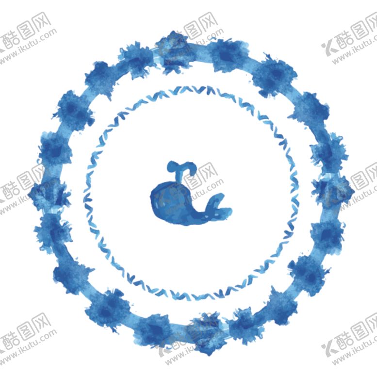 编号：37863210031031081895【酷图网】源文件下载-蓝色水彩圆圈图案