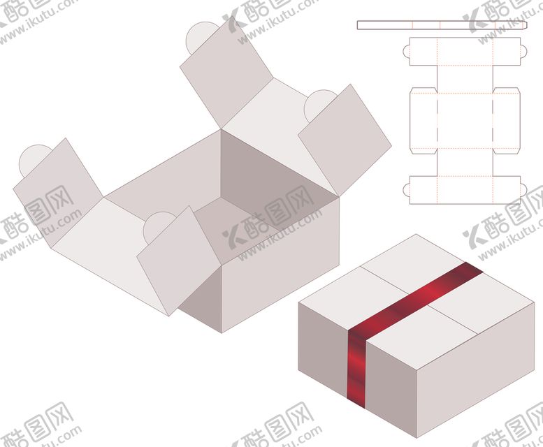 编号：67069710181814379668【酷图网】源文件下载-礼品盒刀模图