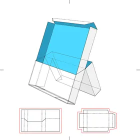 异型  日历外壳 纸盒刀版图