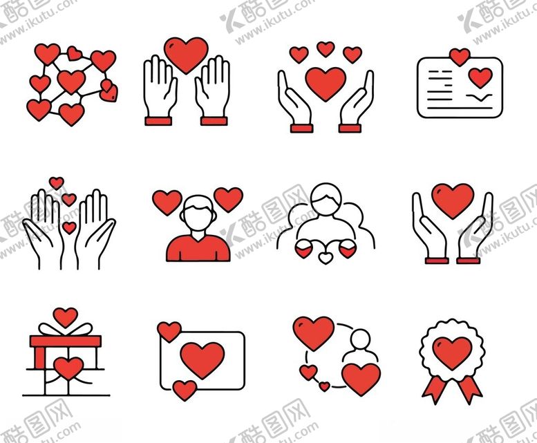 编号：68908311182322447963【酷图网】源文件下载-爱心图标