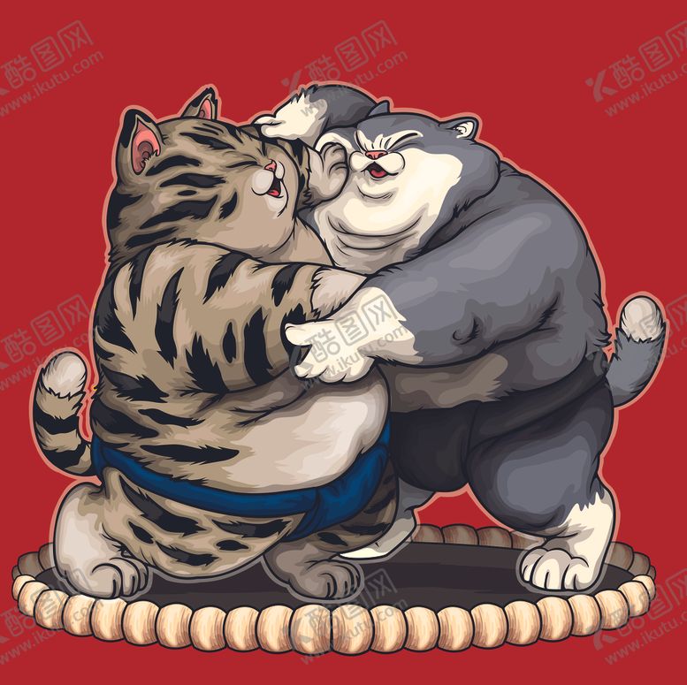 编号：42377210251951019001【酷图网】源文件下载-猫咪相扑