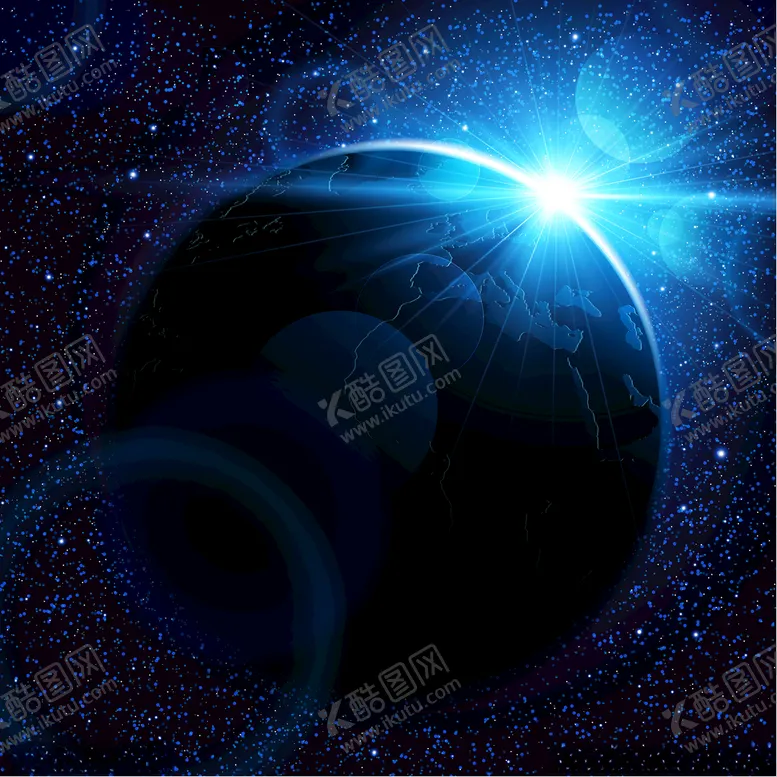 编号：68645903150426374819【酷图网】源文件下载-蓝色星空发光梦幻背景