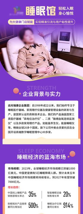 睡眠馆招商加盟H5落地页长图