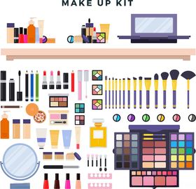 多样美妆工具与彩妆套装
