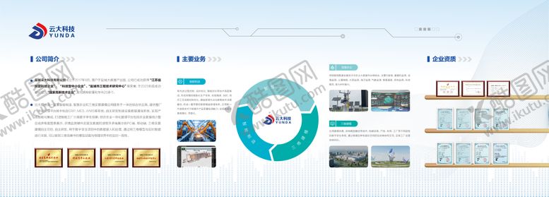 编号：10282008082313509532【酷图网】源文件下载-科技公司展厅展墙形象墙文化墙灯箱